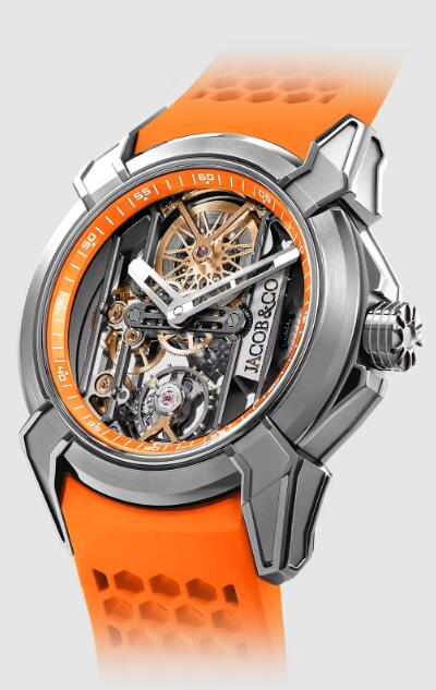 Jacob & Co Epic X Skeleton Titanium Orange EX110.20.AA.AN.A Replica watch